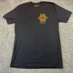 Rokfit Athletic Streetwear Mens XL Black T-Shirt Mandala Graphic Gym Tee